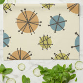 中世紀モダンスターバスト数々の色 キッチンタオル (折り畳み)