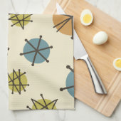 中世紀モダンスターバスト数々の色 キッチンタオル (四つ折り)