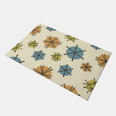 中世紀モダンスターバスト数々の色 ドアマット (アングル)