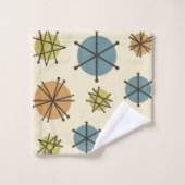 中世紀モダンスターバスト数々の色 バスタオルセット (ウォッシュタオル)