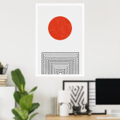 中世紀モダンレトロアインスパイアート ポスター (ホームオフィス)