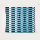 中世紀モダンレトロモダンダイヤモンドHarlequin 2 タペストリー (正面(横))