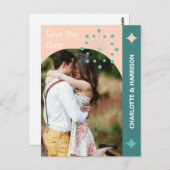 中世紀モダンレトロ写真の保存日付 ポストカード (正面/裏面)