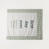 中世紀モダンレトロ結婚の最高の日前 タペストリー (正面(横))