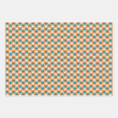 中世紀モダンレトロ1970年代のフインスパイアラーム ラッピングペーパーシート (正面)