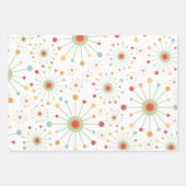 中世紀モダンレトロ1970年代サンインスパイアバスト ラッピングペーパーシート (正面3)