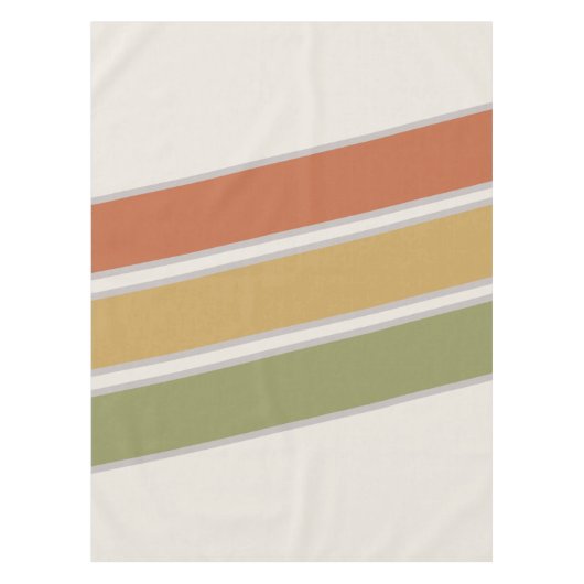 中世紀モダン三ストライプ人 テーブルクロス (正面)