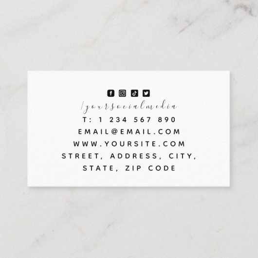 中世紀モダン住宅建物建築家 名刺 (裏面)