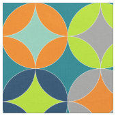 中世紀モダン円の幾何学模様 ファブリック (クローズアップ)