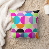 中世紀モダン円カラフル幾何学模様 クッション (ブランケット)