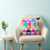 中世紀モダン円カラフル幾何学模様 クッション (椅子)