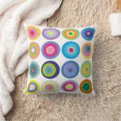 中世紀モダン円パターカラフルン クッション (ブランケット)