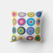 中世紀モダン円パターカラフルン クッション (裏面)