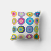 中世紀モダン円パターカラフルン クッション (正面)