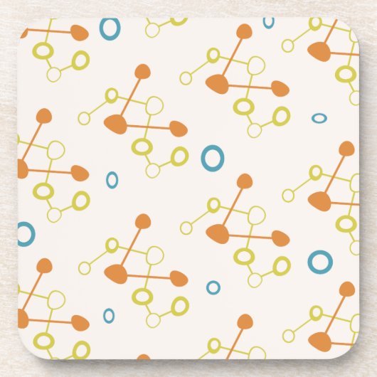 中世紀モダン原子年代パターン コースター (正面)