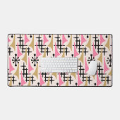 中世紀モダン原子年代パターン デスクマット (キーボード&マウス)