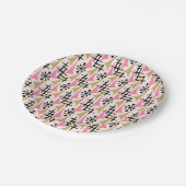 中世紀モダン原子年代パターン ペーパープレート (アングル)