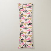 中世紀モダン原子年代パターン ボディピロー (裏面 (縦))