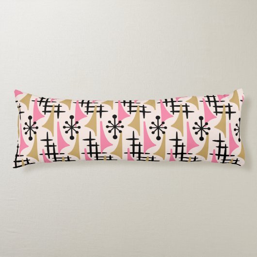 中世紀モダン原子年代パターン ボディピロー (正面)