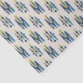 中世紀モダン原子年代パターン 薄葉紙 (詳細)