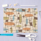 中世紀モダン原子年代宇宙パターン 薄葉紙 (クラフト)