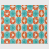 中世紀モダン原子星のパタ市松模様にーン ラッピングペーパー (フラット)