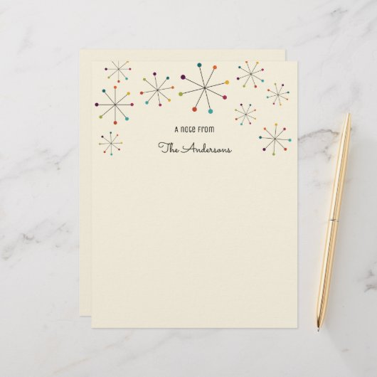 中世紀モダン原子時代レトロレターヘッド (正面/裏面インサイチュ)