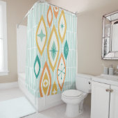 中世紀モダン原子時代抽象芸術 シャワーカーテン (インサイチュ)