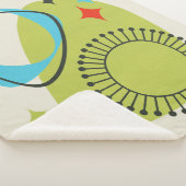 中世紀モダン原子時代14グリーンブルー シェルパブランケット (3/4)