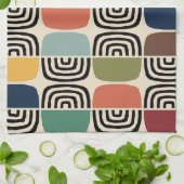 中世紀モダン原子時代 キッチンタオル (折り畳み)