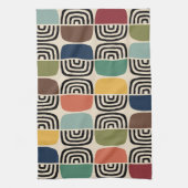 中世紀モダン原子時代 キッチンタオル (縦)