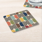 中世紀モダン原子時代 スクエアペーパーコースター (アングル)