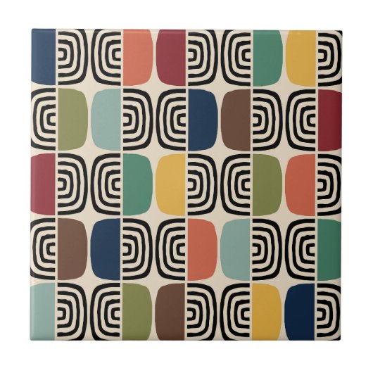 中世紀モダン原子時代 タイル (正面)