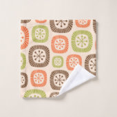 中世紀モダン原子時代 バスタオルセット (ウォッシュタオル)