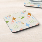 中世紀モダン原子時代、ライム、カラメル コースター (左側)