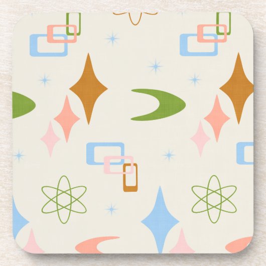 中世紀モダン原子時代、ライム、カラメル コースター (正面)