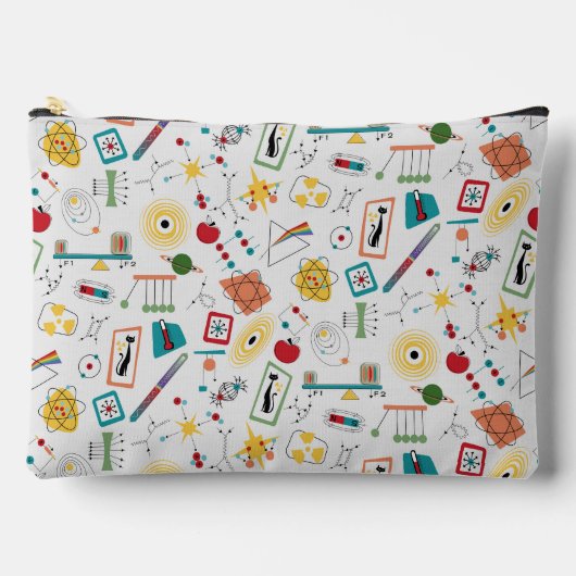 中世紀モダン原子時代STEM物理散乱 アクセサリーポーチ (正面)