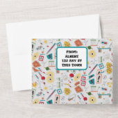 中世紀モダン原子時代STEM物理散乱 オールインワン招待状 (裏面)