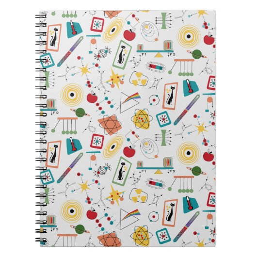 中世紀モダン原子時代STEM物理散乱 ノートブック (正面)