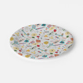 中世紀モダン原子時代STEM物理散乱 ペーパープレート (アングル)