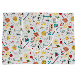 中世紀モダン原子時代STEM物理散乱 ラージペーパーバッグ