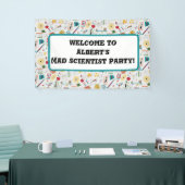 中世紀モダン原子時代STEM物理散乱 横断幕 (トレードショー)