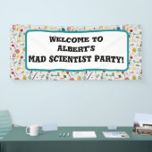 中世紀モダン原子時代STEM物理散乱 横断幕 (トレードショー)