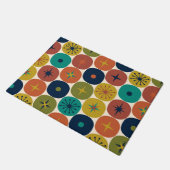 中世紀モダン原子未来レトロパターン ドアマット (アングル)