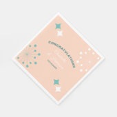 中世紀モダン原子核スターバスト結婚ズ スタンダードランチョンナプキン (角)