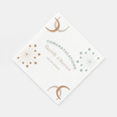 中世紀モダン原子核スターバスト結婚ズ スタンダードランチョンナプキン (角)