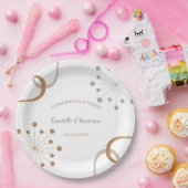 中世紀モダン原子核スターバスト結婚ズ ペーパープレート (パーティー)