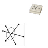 中世紀モダン原子核スパッタ原子 ラバースタンプ (押印)