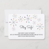 中世紀モダン原子老結婚の安全カード 招待状 (正面)