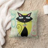 中世紀モダン原爆の黒猫 クッション (ブランケット)